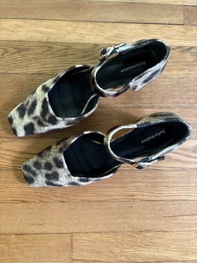 Reformation Denise Leopard-Print Shoes